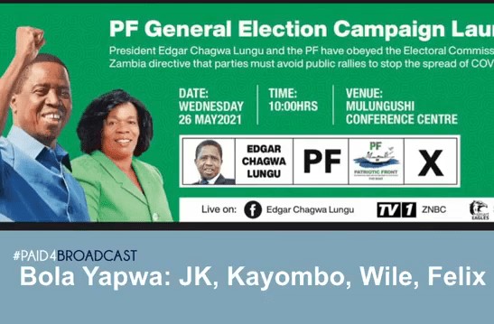 JK, KAYOMBO, WILE & FELIX – BOLA YAPWA (PF Campaign Song)