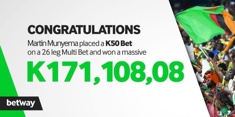 Martin placed a K50 bet on a 26 Leg Multiple & Won 171,108.08