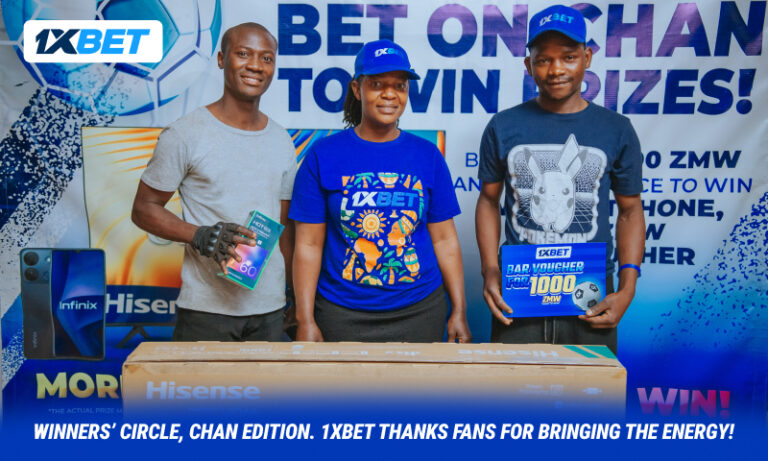 CHAN 2024: 1xBet Gave Valuable Prizes to its clients and organized a football celebration in Lusaka